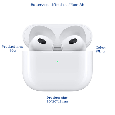 Earbuds 5.3: Effortless Wireless Hands-Free Bluetooth Earphones for Calls and Music - Elegant White